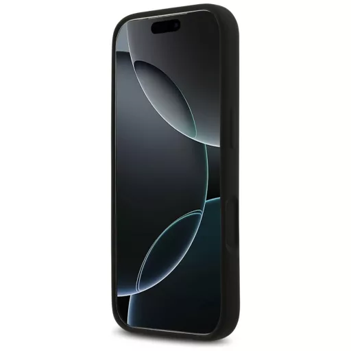 GUESS tok iPhone 17 Pro Magsafe kompatibilis GUHMP17LSCTRLMK (Silicone W/ Triangle Logo) fekete