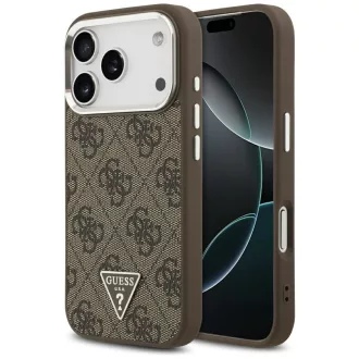   GUESS tok iPhone 17 Pro Magsafe kompatibilis GUHMP17LP4TSRCMW (PU 4G W/Triangle Logo SL) barna