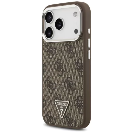 GUESS tok iPhone 17 Pro Magsafe kompatibilis GUHMP17LP4TSRCMW (PU 4G W/Triangle Logo SL) barna