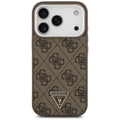GUESS tok iPhone 17 Pro Magsafe kompatibilis GUHMP17LP4TSRCMW (PU 4G W/Triangle Logo SL) barna