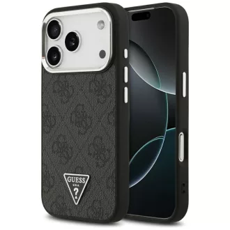   GUESS tok iPhone 17 Pro Magsafe kompatibilis GUHMP17LP4TSRCMK (PU 4G W/Triangle Logo SL) fekete
