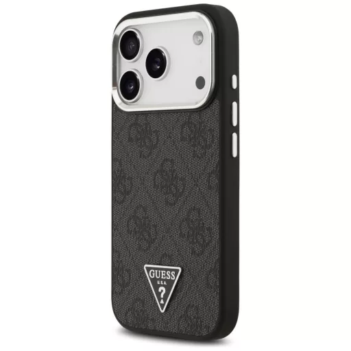 GUESS tok iPhone 17 Pro Magsafe kompatibilis GUHMP17LP4TSRCMK (PU 4G W/Triangle Logo SL) fekete
