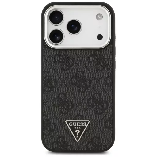 GUESS tok iPhone 17 Pro Magsafe kompatibilis GUHMP17LP4TSRCMK (PU 4G W/Triangle Logo SL) fekete