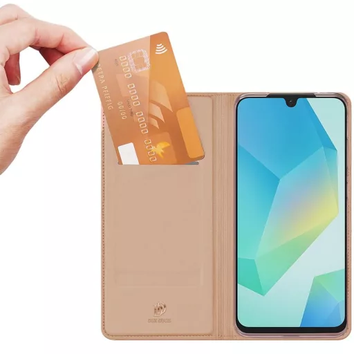 DUX DUCIS SKIN PRO pénztárcás tok Samsung A17 5G rózsaszín