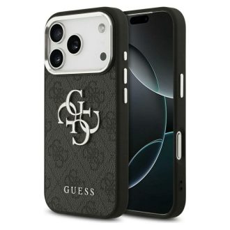   GUESS tok iPhone 17 Pro Max GUHCP17XP4G4SMCK (PU W/ Big 4G Classic Logo) ezüst fekete