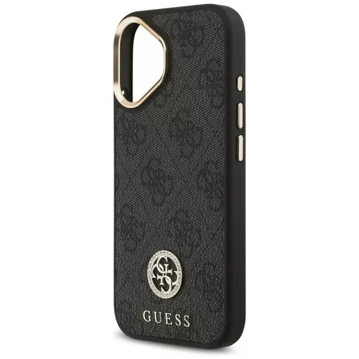 GUESS tok iPhone 17 Magsafe kompatibilis GUHMP17SP4GRMDEK (PU W/ 4G Strass Logo) fekete