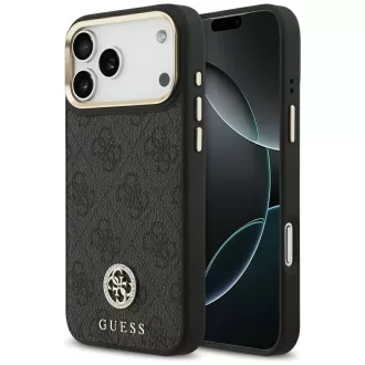   GUESS tok iPhone 17 Pro Max Magsafe kompatibilis GUHMP17XP4GRMDEK (PU W/ 4G Strass Logo) fekete