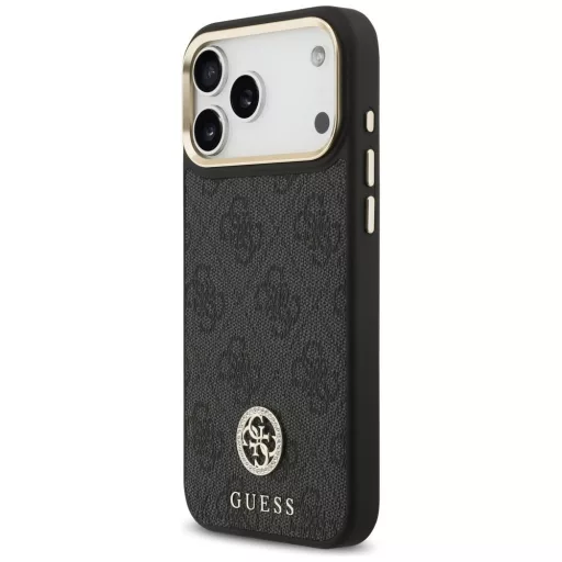 GUESS tok iPhone 17 Pro Max Magsafe kompatibilis GUHMP17XP4GRMDEK (PU W/ 4G Strass Logo) fekete