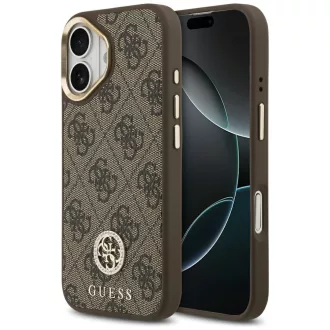   GUESS tok iPhone 17 Magsafe kompatibilis GUHMP17SP4GRMDEW (PU W/ 4G Strass Logo) barna