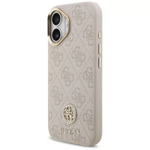 GUESS tok iPhone 17 Magsafe kompatibilis GUHMP17SP4GRMDEP (PU W/ 4G Strass Logo) rózsaszín