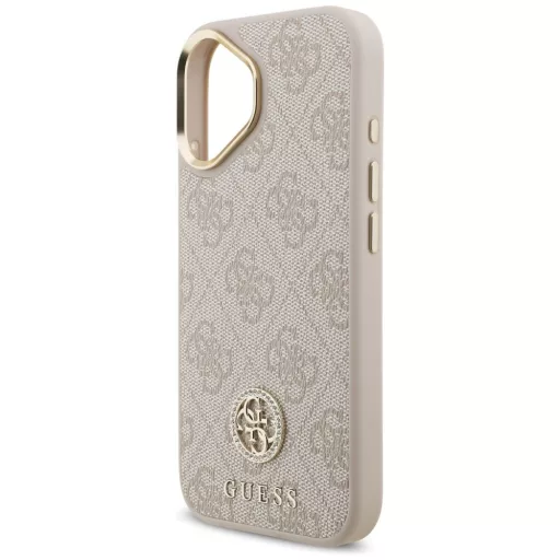 GUESS tok iPhone 17 Magsafe kompatibilis GUHMP17SP4GRMDEP (PU W/ 4G Strass Logo) rózsaszín