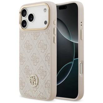   GUESS tok iPhone 17 Pro Max Magsafe kompatibilis GUHMP17XP4GRMDEP (PU W/ 4G Strass Logo) rózsaszín