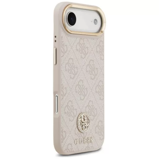 GUESS tok iPhone 17 Air Magsafe kompatibilis GUHMP17MP4GRMDEP (PU W/ 4G Strass Logo) rózsaszín