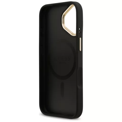 GUESS tok iPhone 17 Magsafe kompatibilis GUHMP17SPG4SEMCK (PU W/ 4G Stripe) fekete