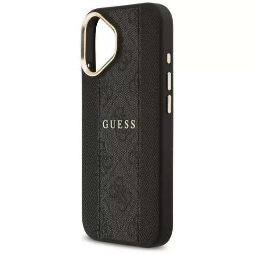 GUESS tok iPhone 17 Magsafe kompatibilis GUHMP17SPG4SEMCK (PU W/ 4G Stripe) fekete