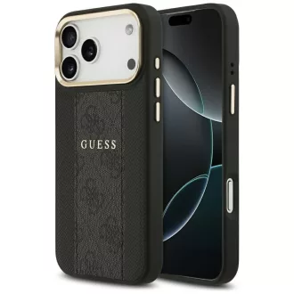   GUESS tok iPhone 17 Pro Max Magsafe kompatibilis GUHMP17XPG4SEMCK (PU W/ 4G Stripe) fekete