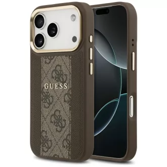   GUESS tok iPhone 17 Pro Magsafe kompatibilis GUHMP17LPG4SEMCW (PU W/ 4G Stripe) barna