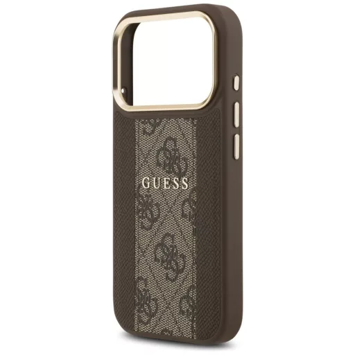 GUESS tok iPhone 17 Pro Magsafe kompatibilis GUHMP17LPG4SEMCW (PU W/ 4G Stripe) barna