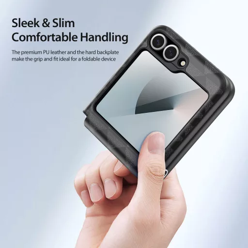 DUX DUCIS FITT tok Samsung Z Flip 7 FE / W25 Flip / Z Flip 6 fekete