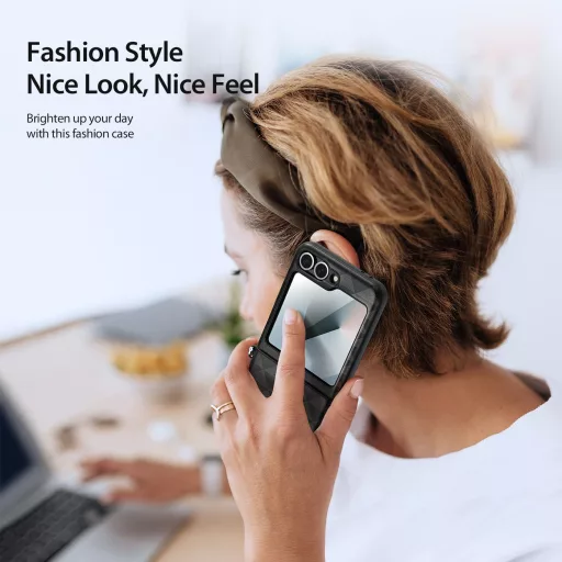 DUX DUCIS FITT tok Samsung Z Flip 7 FE / W25 Flip / Z Flip 6 fekete