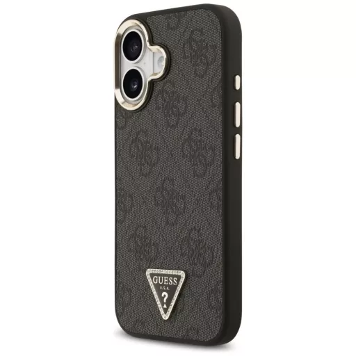 GUESS tok iPhone 17 Magsafe kompatibilis GUHMP17SP4GTDGMK (4G PU W/ Triangle Logo) arany fekete