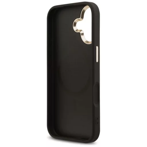 GUESS tok iPhone 17 Magsafe kompatibilis GUHMP17SP4GTDGMK (4G PU W/ Triangle Logo) arany fekete
