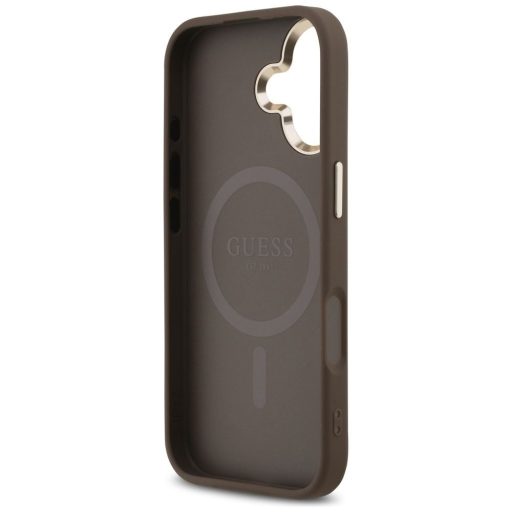 GUESS tok iPhone 17 Magsafe kompatibilis GUHMP17SP4GTDGMW (4G PU W/ Triangle Logo) arany barna