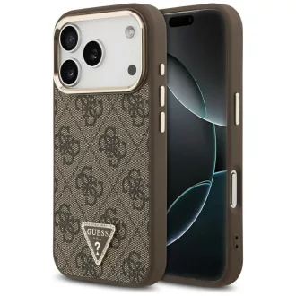   GUESS GUHMP17LP4GTDGMW iPhone 17 Pro tok MagSafe kompatibilis 4G Triangle Logo barna-arany