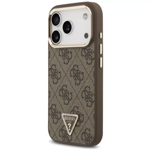 GUESS GUHMP17LP4GTDGMW iPhone 17 Pro tok MagSafe kompatibilis 4G Triangle Logo barna-arany