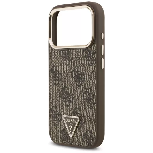 GUESS GUHMP17LP4GTDGMW iPhone 17 Pro tok MagSafe kompatibilis 4G Triangle Logo barna-arany