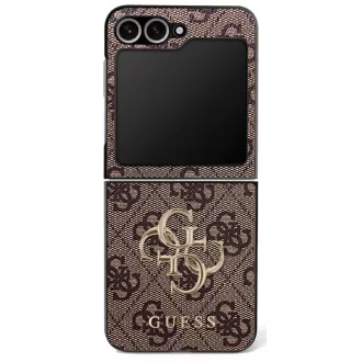   GUESS tok SAMSUNG Z Flip7 GUHCZF74GMGBR (PU Leather 4G Metal Logo) barna