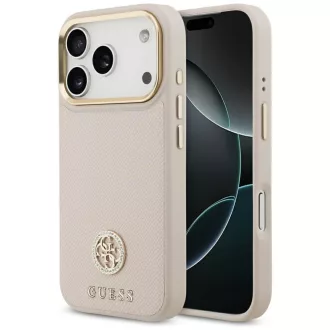   GUESS tok iPhone 17 Pro Magsafe kompatibilis GUHMP17LPGCRMDEP (PU W/ Grained Strass Logo) rózsaszín