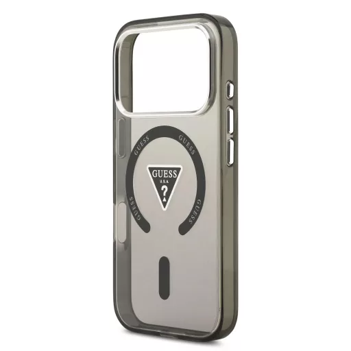GUESS tok iPhone 17 Pro Max Magsafe kompatibilis GUHMP17XHGTMLCGK (IML Gradient W/ Triangle Logo) Fekete