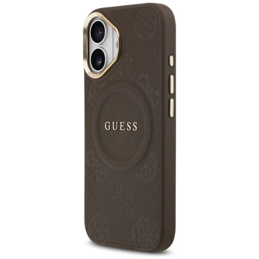 GUESS tok iPhone 17 Magsafe kompatibilis GUHMP17SPSAMSECW (PU W/ Peony Hot Stamp) barna