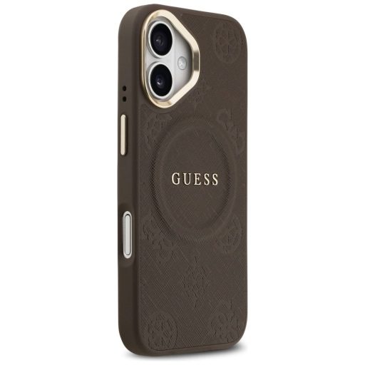 GUESS tok iPhone 17 Magsafe kompatibilis GUHMP17SPSAMSECW (PU W/ Peony Hot Stamp) barna