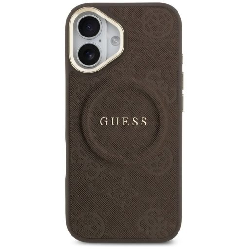 GUESS tok iPhone 17 Magsafe kompatibilis GUHMP17SPSAMSECW (PU W/ Peony Hot Stamp) barna