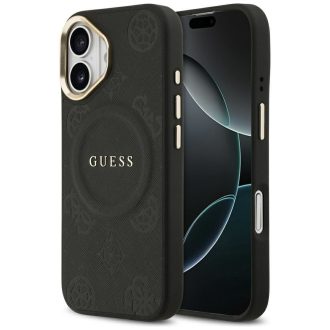   GUESS tok iPhone 17 Magsafe kompatibilis GUHMP17SPSAMSECK (PU W/ Peony Hot Stamp) fekete
