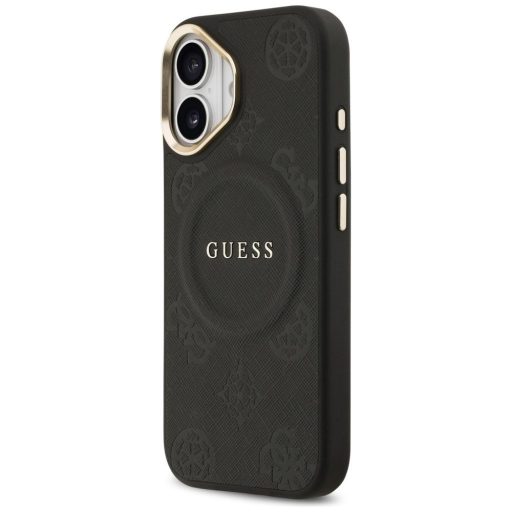 GUESS tok iPhone 17 Magsafe kompatibilis GUHMP17SPSAMSECK (PU W/ Peony Hot Stamp) fekete