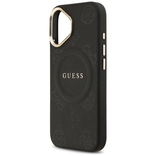 GUESS tok iPhone 17 Magsafe kompatibilis GUHMP17SPSAMSECK (PU W/ Peony Hot Stamp) fekete
