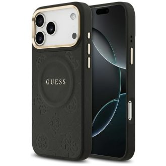   GUESS tok iPhone 17 Pro Max Magsafe kompatibilis GUHMP17XPSAMSECK (PU W/ Peony Hot Stamp) fekete