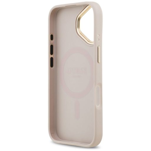 GUESS tok iPhone 17 Magsafe kompatibilis GUHMP17SPSAMSECP (PU W/ Peony Hot Stamp) rózsaszín