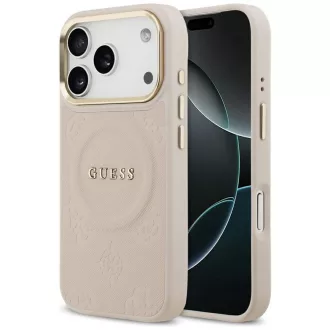   GUESS tok iPhone 17 Pro Magsafe kompatibilis GUHMP17LPSAMSECP (PU W/ Peony Hot Stamp) rózsaszín