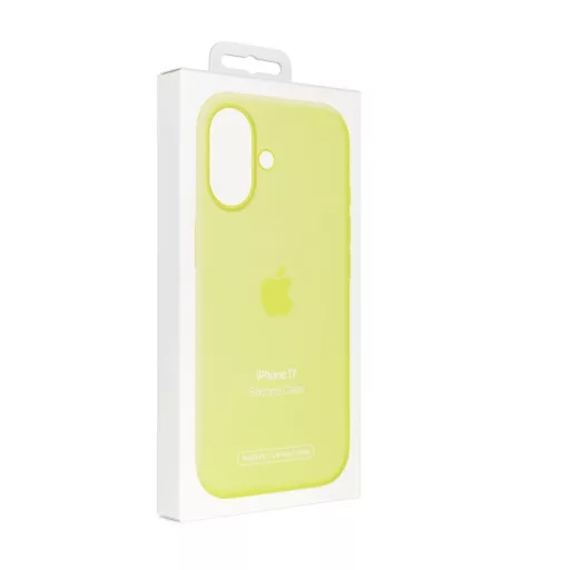 iPhone 17 Silicone tok Magsafe kompatibilis - Neon sárga