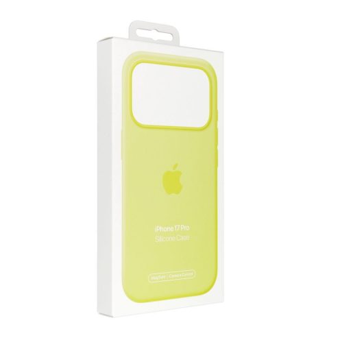 iPhone 17 Pro Silicone tok Magsafe kompatibilis – Neon sárga