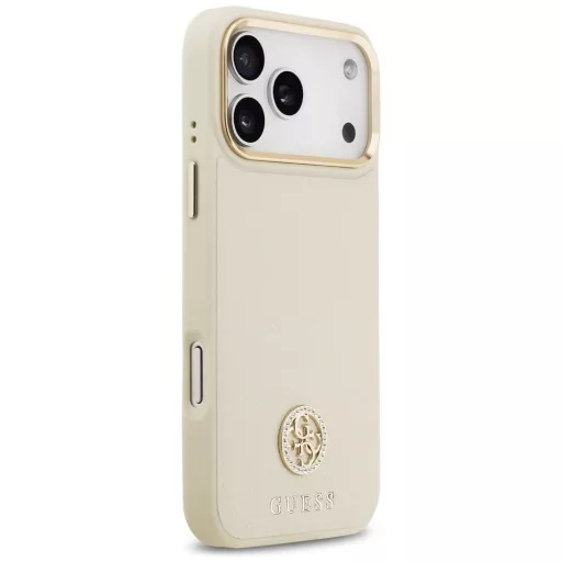 GUESS tok iPhone 17 Pro Max Magsafe kompatibilis GUHMP17XPGCRMDEE (PU W/ Grained Strass Logo) bézs