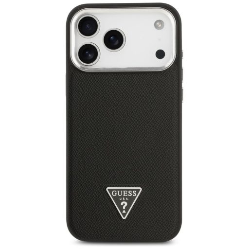 GUESS tok iPhone 17 Pro Magsafe kompatibilis GUHMP17LPGTSPSK (Grained PU Triangle Logo) fekete