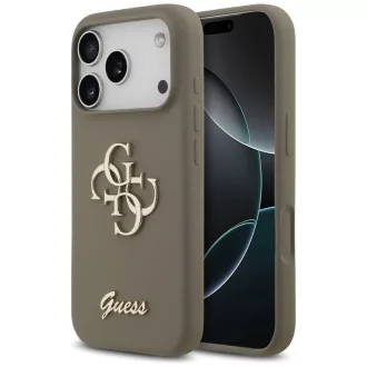   GUESS tok iPhone 17 Pro GUHCP17LSC4GSMW (Silicone W/ Big 4G Script) barna