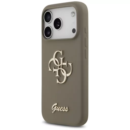GUESS tok iPhone 17 Pro GUHCP17LSC4GSMW (Silicone W/ Big 4G Script) barna