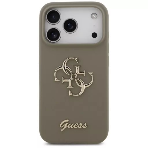 GUESS tok iPhone 17 Pro GUHCP17LSC4GSMW (Silicone W/ Big 4G Script) barna