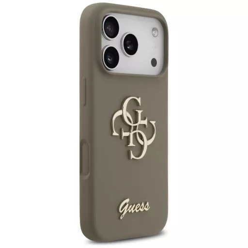 GUESS tok iPhone 17 Pro GUHCP17LSC4GSMW (Silicone W/ Big 4G Script) barna